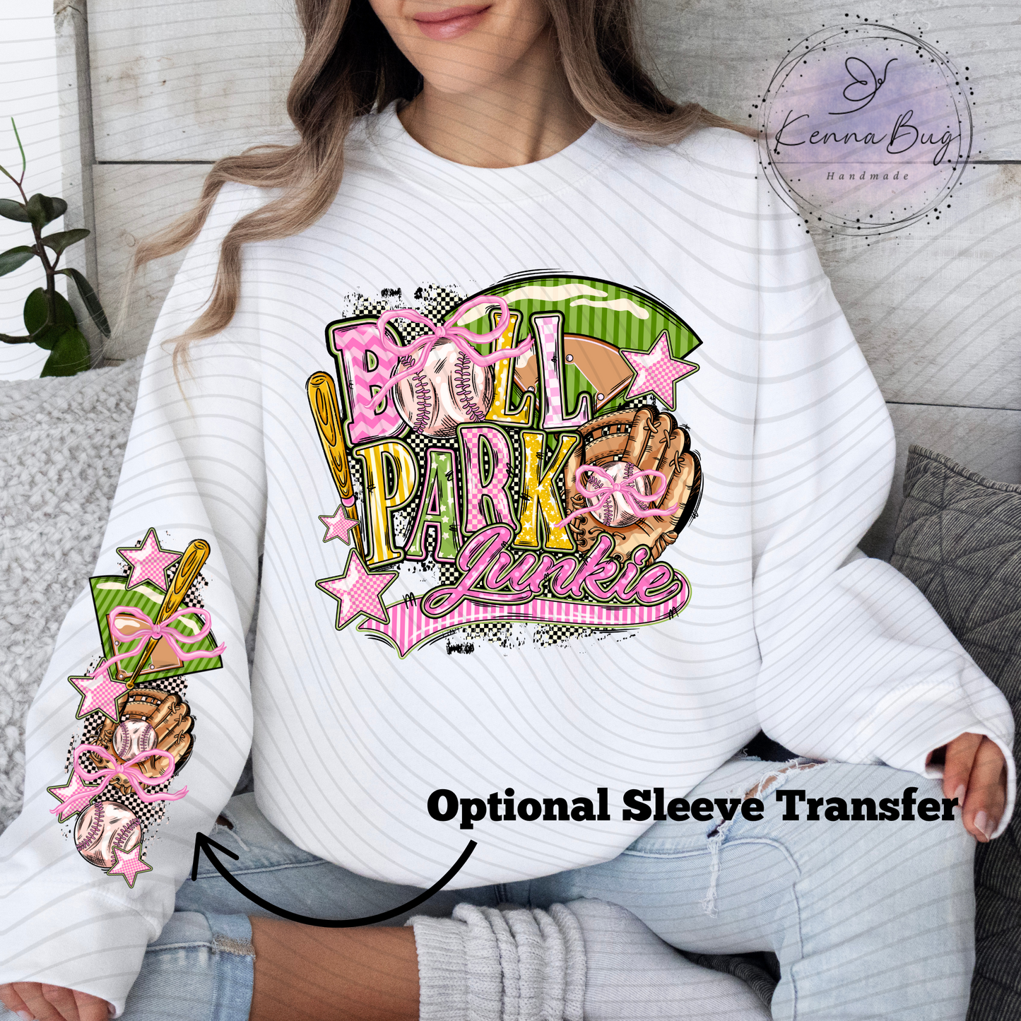 Ball Park Junkie, Baseball, Sports, DTF Transfer, Ready to Press, Shirt Transfer, Heat Transfer, Direct to film Transfer