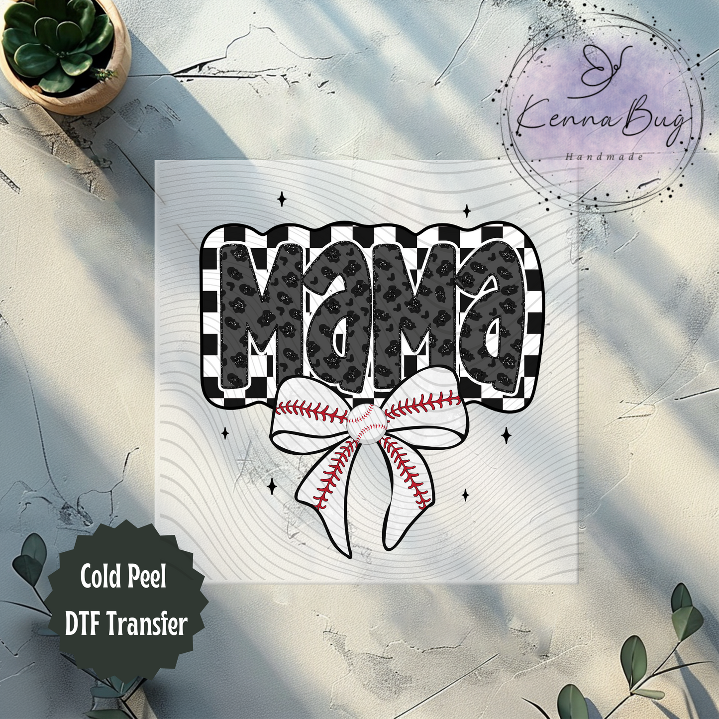 Baseball Mama, Bow, Sports, DTF Transfer, Ready to Press, Shirt Transfer, Heat Transfer, Direct to film Transfer