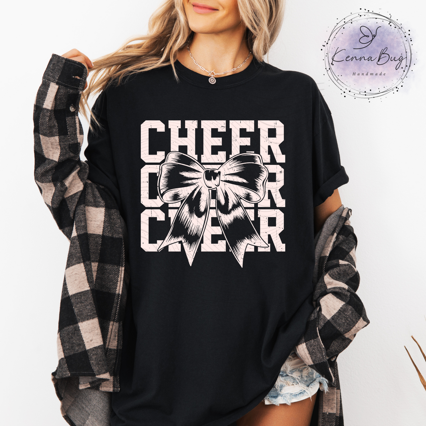 Cheer, Cheerleading, Bow, DTF Transfer, Ready to Press, Shirt Transfer, Heat Transfer, Direct to film Transfer