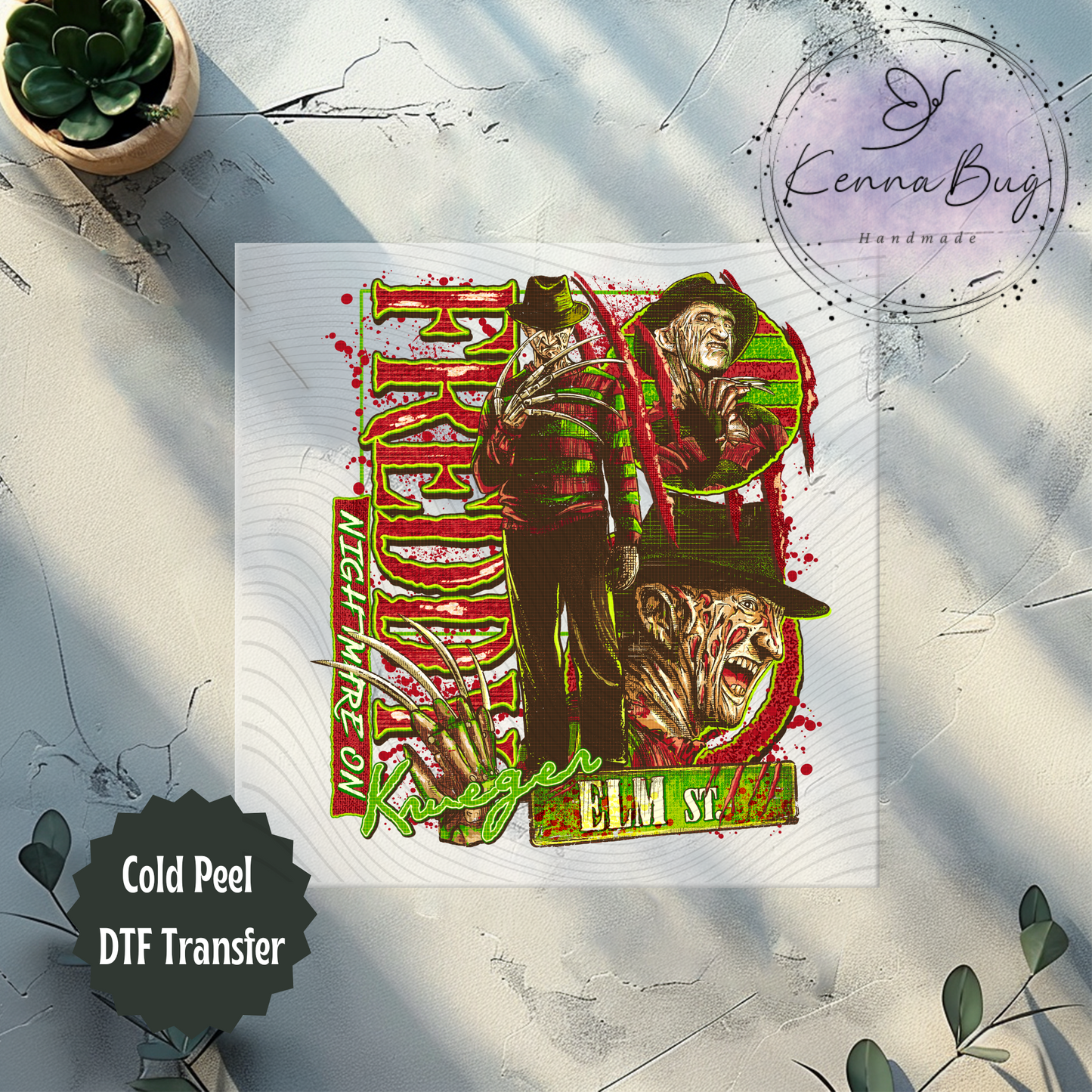 Freddy, Nightmare, Horror Movie, DTF Transfer, Ready to Press, Shirt Transfer, Heat Transfer, Direct to film Transfer