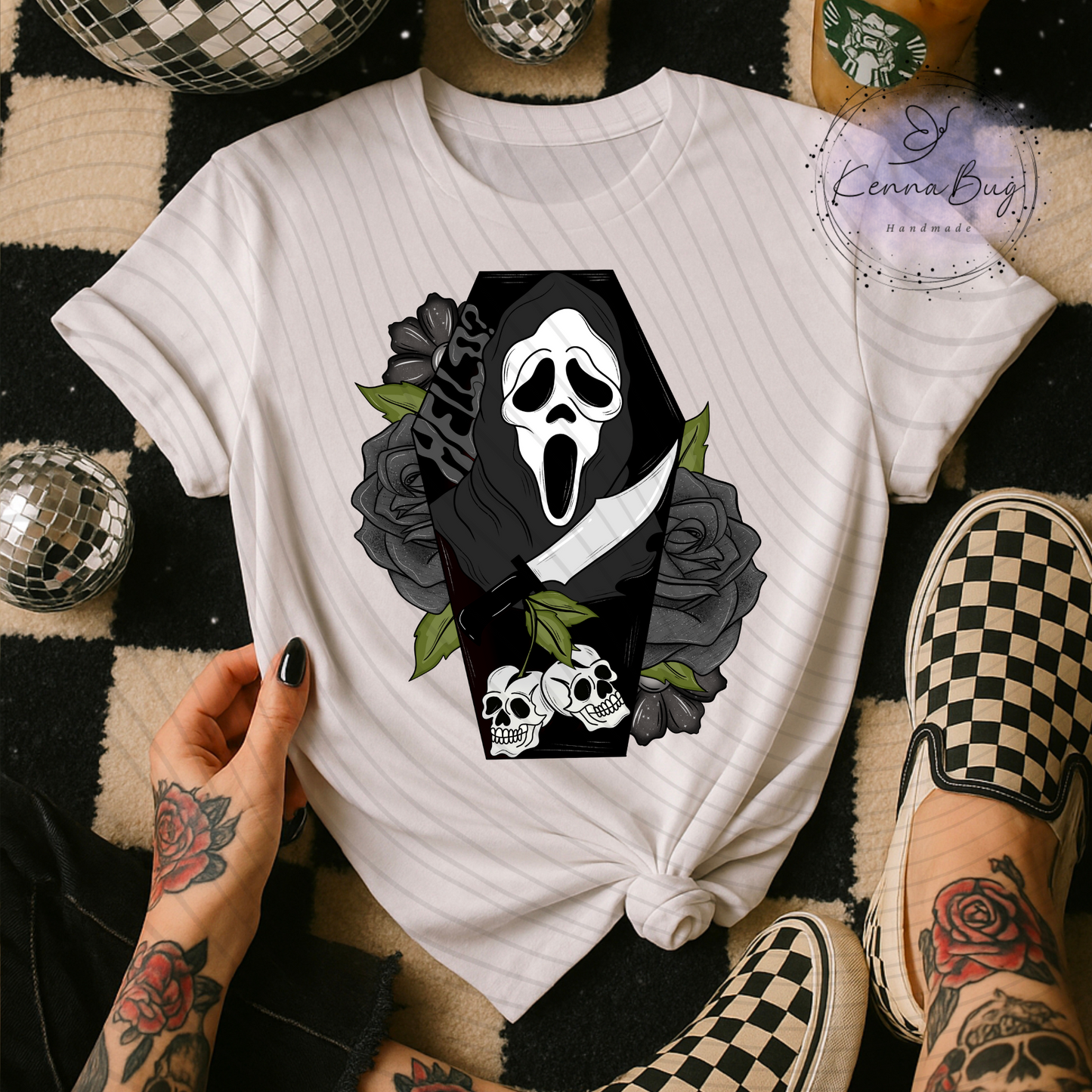 Hello Killer Ghost, Horror Movie, DTF Transfer, Ready to Press, Shirt Transfer, Heat Transfer, Direct to film Transfer