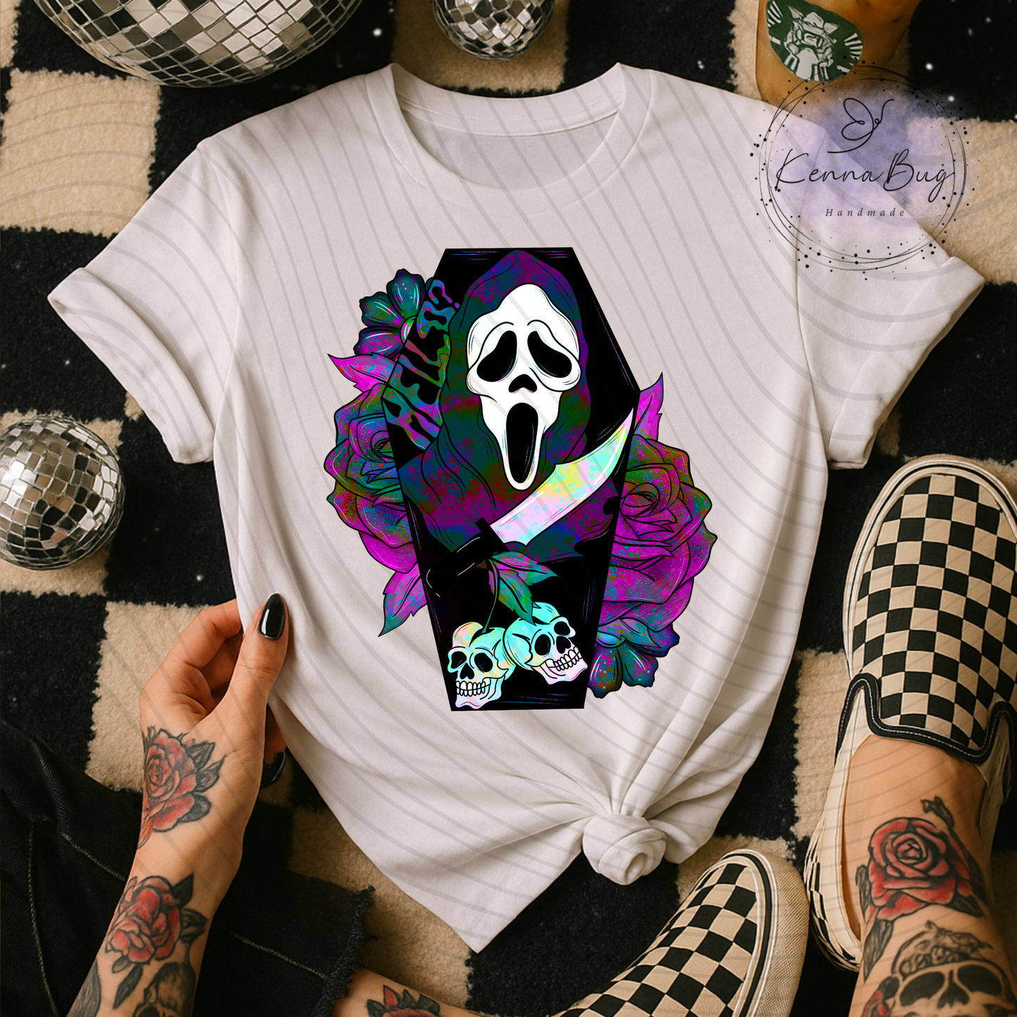 Hello Killer Ghost, Horror Movie, Watercolor, DTF Transfer, Ready to Press, Shirt Transfer, Heat Transfer, Direct to film Transfer