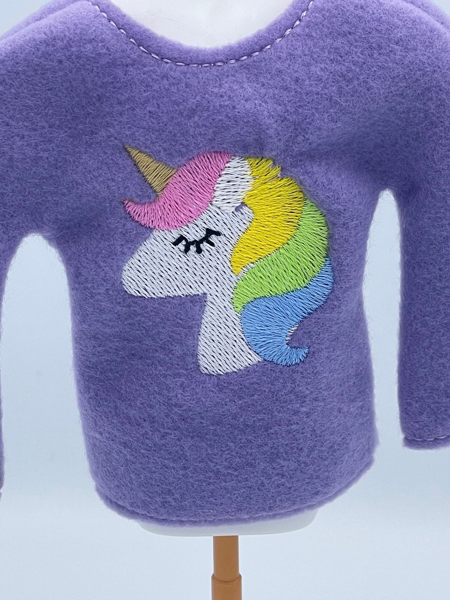 Unicorn, Elf Sweater, Christmas Elf, Elf Costume, Elf Clothes, Elf Shirt, Elves, Doll Clothes