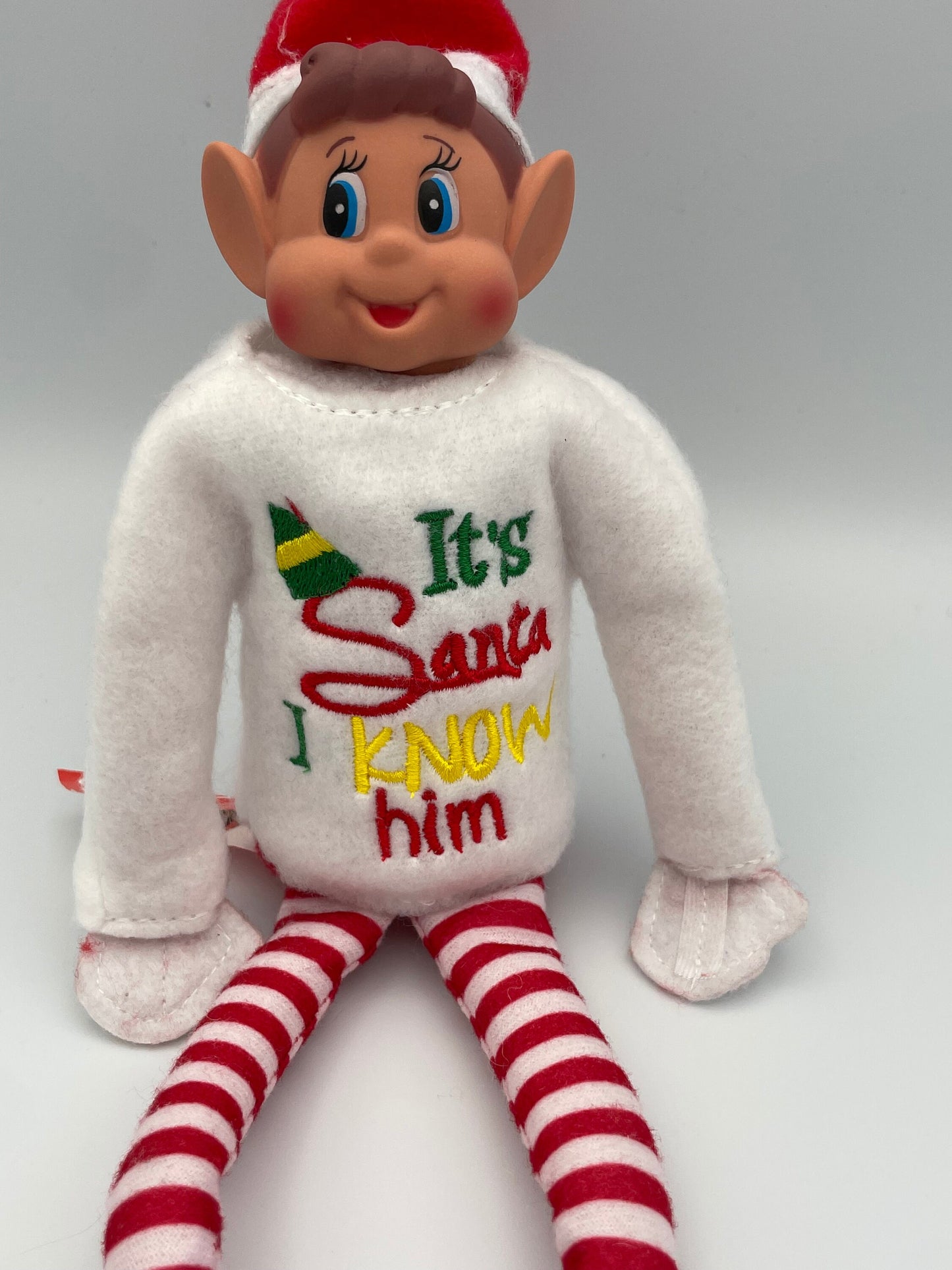 Its Santa, I Know Him, Elf Sweater, Christmas Elf, Elf Costume, Elf Clothes, Elf Shirt, Elves, Doll Clothes