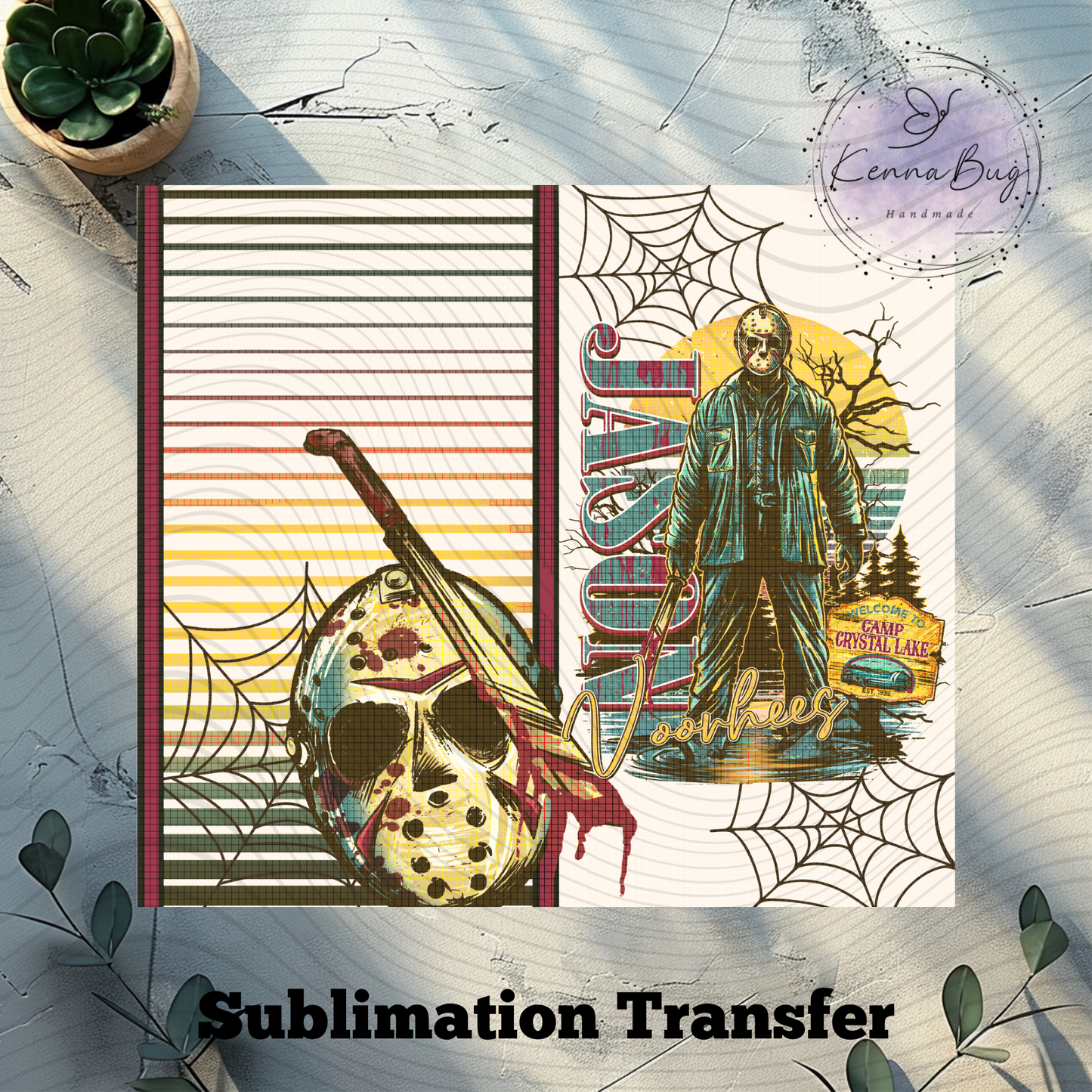 Jason, Horror Movie, Sublimation Tumbler Transfer, 20 oz Tumbler Wrap, Ready to press, Heat Transfer, Sublimation Cup Wrap