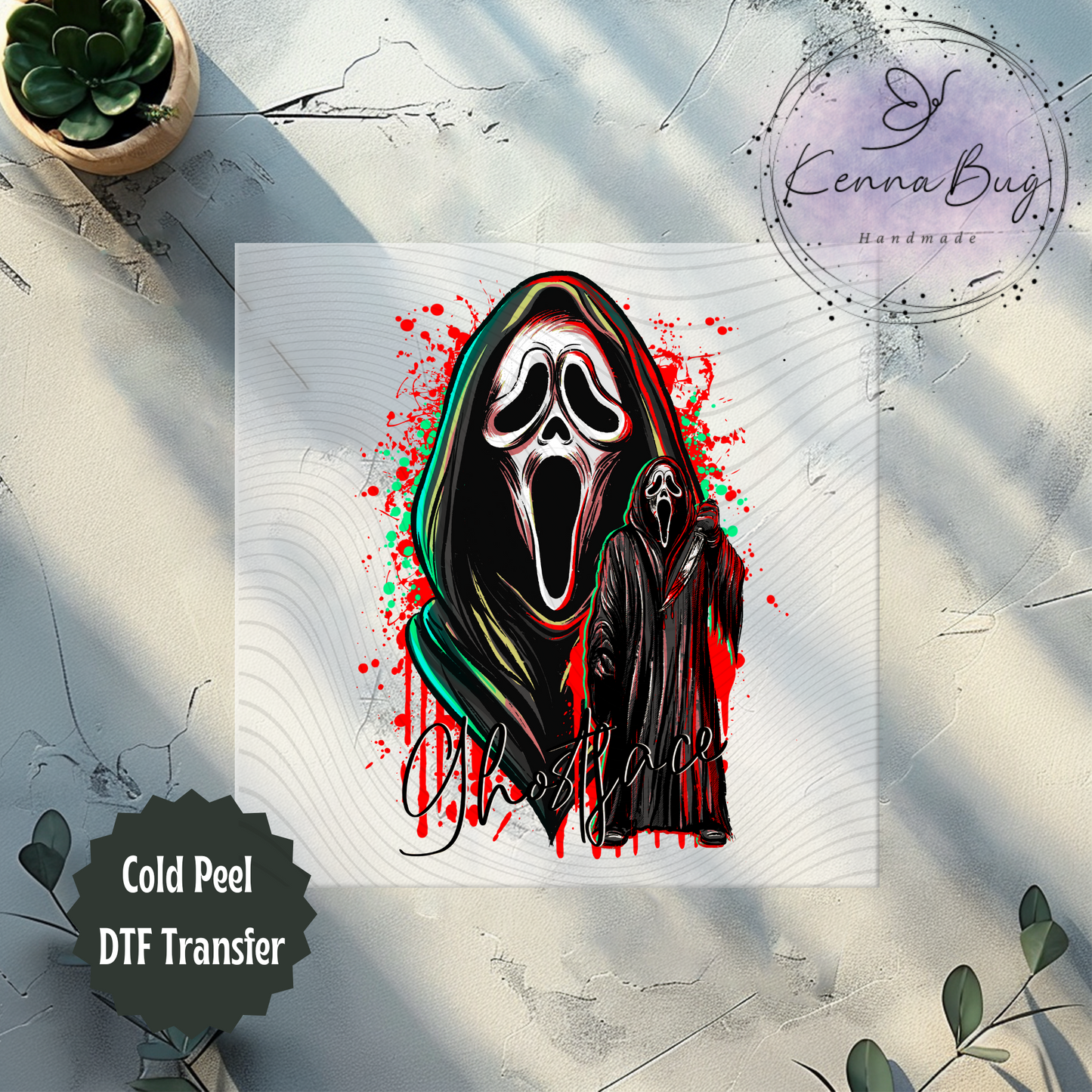 Killer Ghost, Horror Movie, Knife, DTF Transfer, Ready to Press, Shirt Transfer, Heat Transfer, Direct to film Transfer