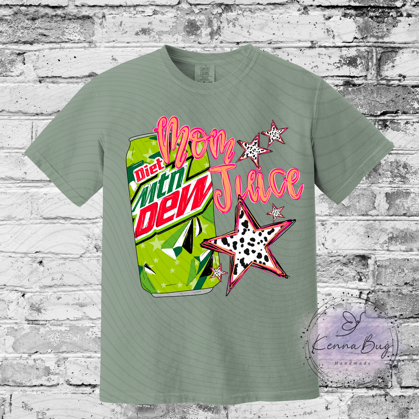 Mom Juice, Diet Dew, Custom T-Shirt, Pick your Color, Graphic Tee, Comfort Colors 1717