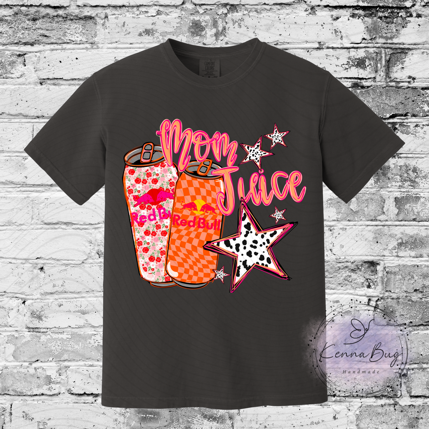 Mom Juice, Energy Drink RB, Custom T-Shirt, Pick your Color, Graphic Tee, Comfort Colors 1717