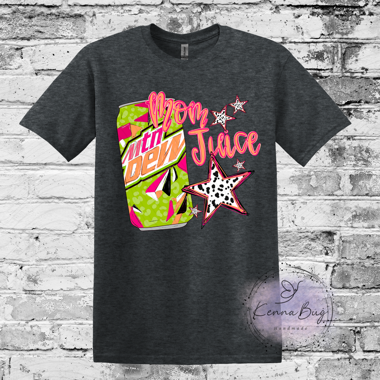 Mom Juice, Dew, Custom T-Shirt, Pick your Color, Graphic Tee, Gildan Soft Style