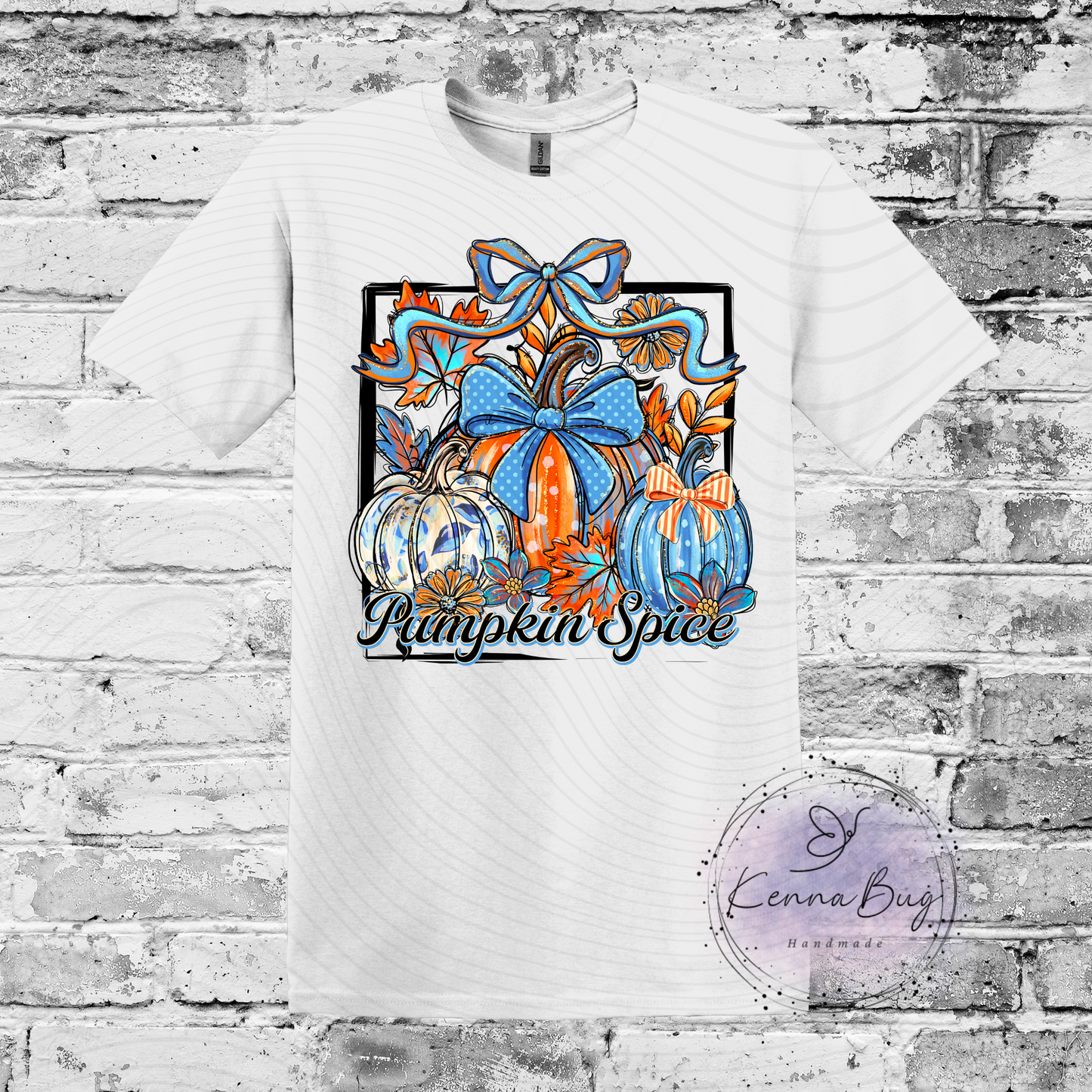 Pumpkin Spice, Blue Pumpkin, Custom T-Shirt, Pick your Color, Gildan Soft Style