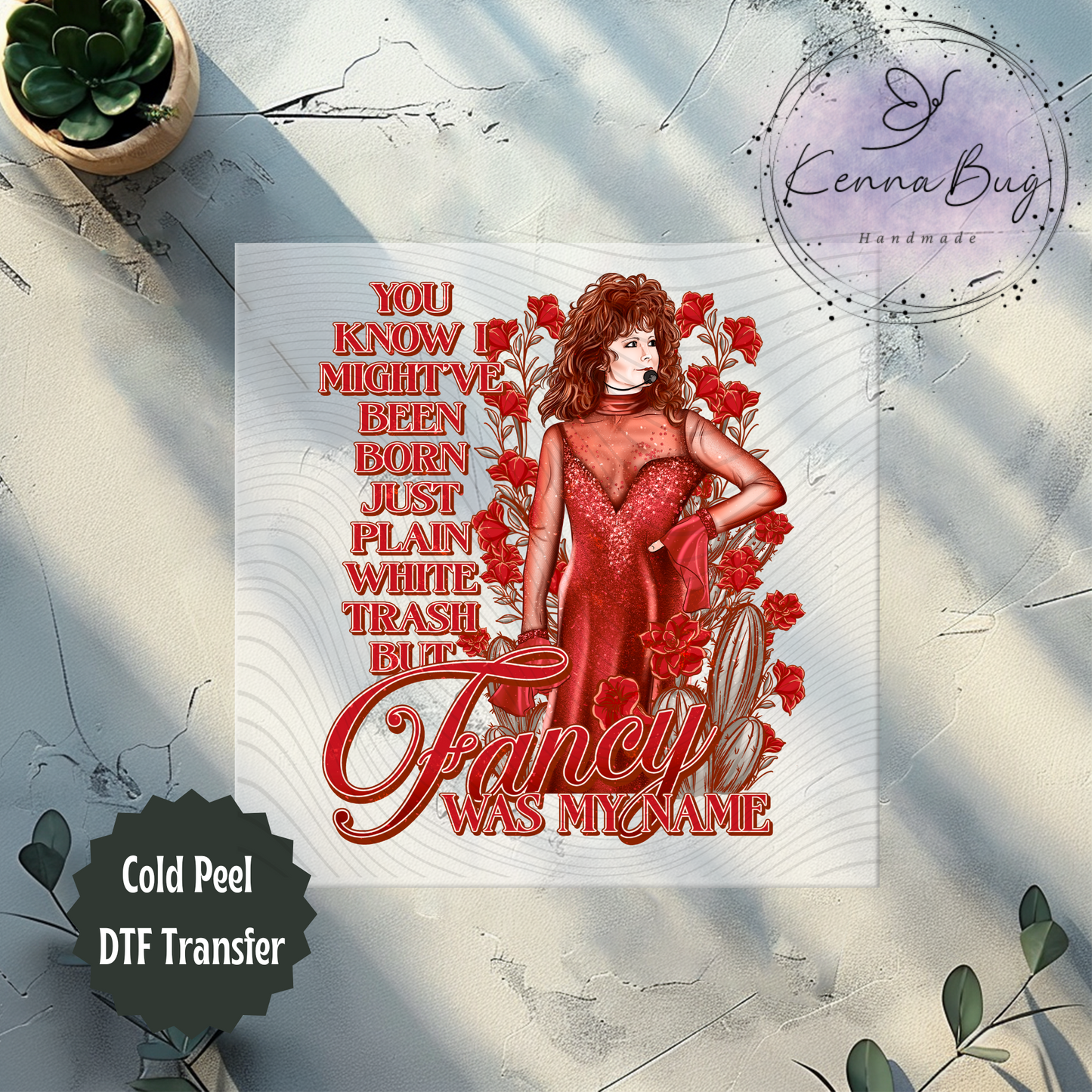 Red Reba, Country Music, Singer, DTF Transfer, Ready to Press, Shirt Transfer, Heat Transfer, Direct to film Transfer