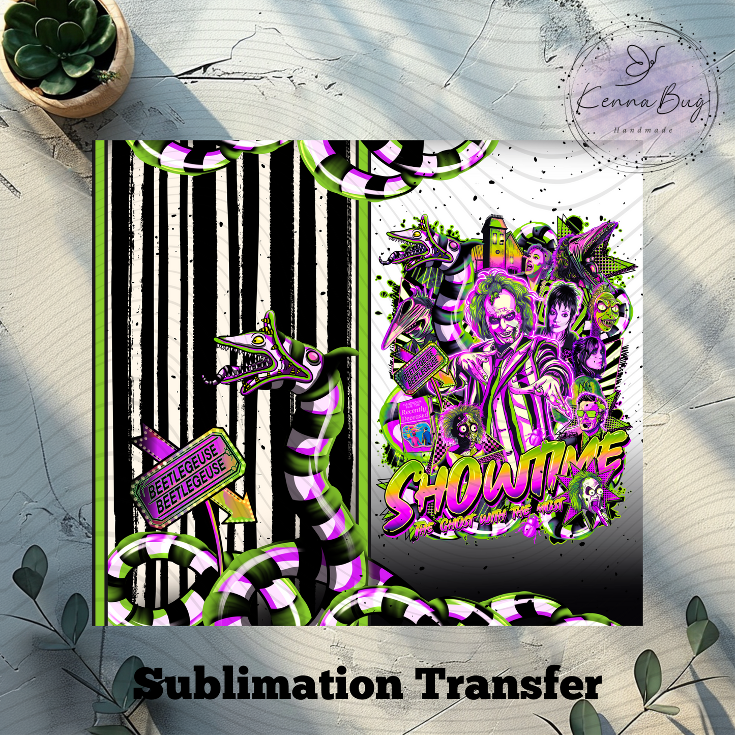 The Juice, Showtime, Sublimation Tumbler Transfer, 20 oz Tumbler Wrap, Ready to press, Heat Transfer, Sublimation Cup Wrap