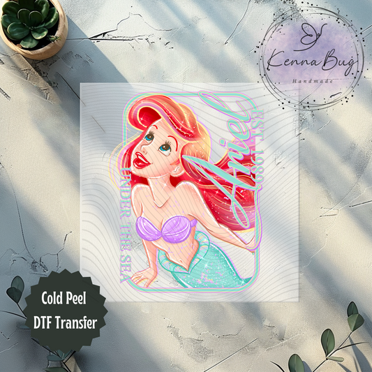 1989 Mermaid Princess, Cartoon, Movie, DTF Transfer, Ready to Press, Shirt Transfer, Heat Transfer, Direct to film Transfer