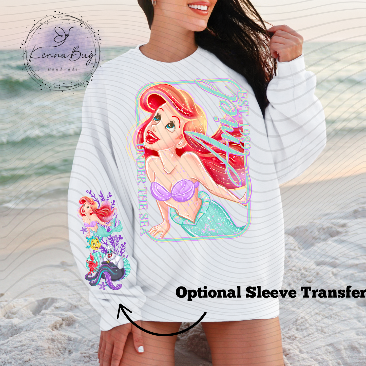 1989 Mermaid Princess, Cartoon, Movie, DTF Transfer, Ready to Press, Shirt Transfer, Heat Transfer, Direct to film Transfer