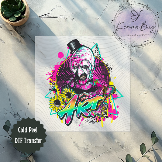 Art, Terrifier, Horror Movie, DTF Transfer, Ready to Press, Shirt Transfer, Heat Transfer, Direct to film Transfer