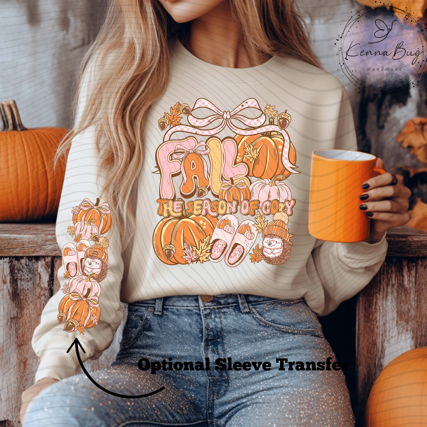 Fall The Season of Cozy, Pumpkin, Fall Leaves, DTF Transfer, Ready to Press, Shirt Transfer, Heat Transfer, Direct to film Transfer