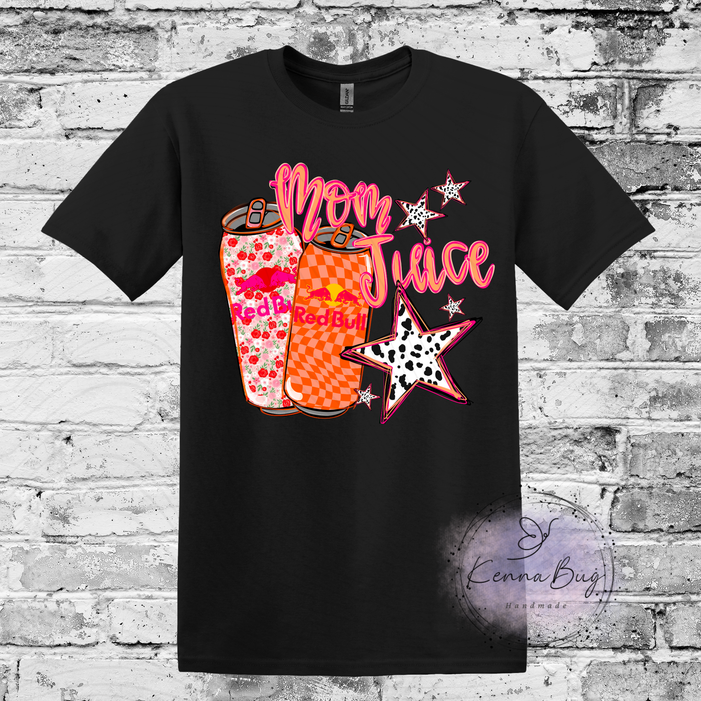 Mom Juice, Energy Drink RB, Custom T-Shirt, Pick your Color, Graphic Tee, Gildan Soft Style