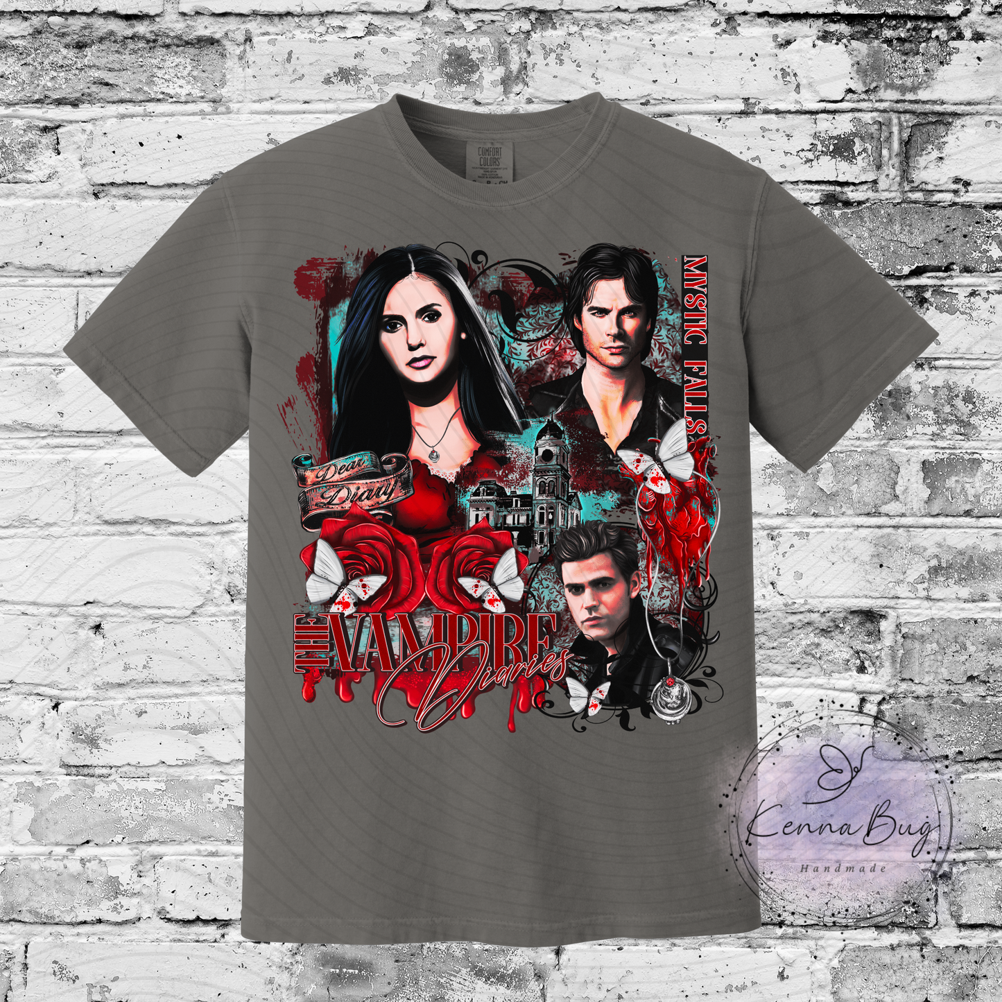 Vampire Diaries, Custom T-Shirt, Pick your Color, Graphic Tee, Comfort Colors 1717