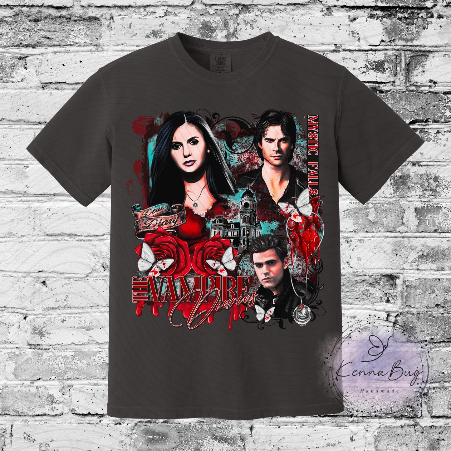 Vampire Diaries, Custom T-Shirt, Pick your Color, Graphic Tee, Comfort Colors 1717