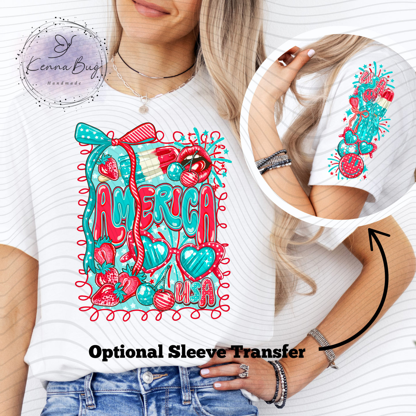 America, USA, Bomb Pop, Retro, 4th of July,  DTF Transfer, Ready to Press, Shirt Transfer, Heat Transfer, Direct to film Transfer