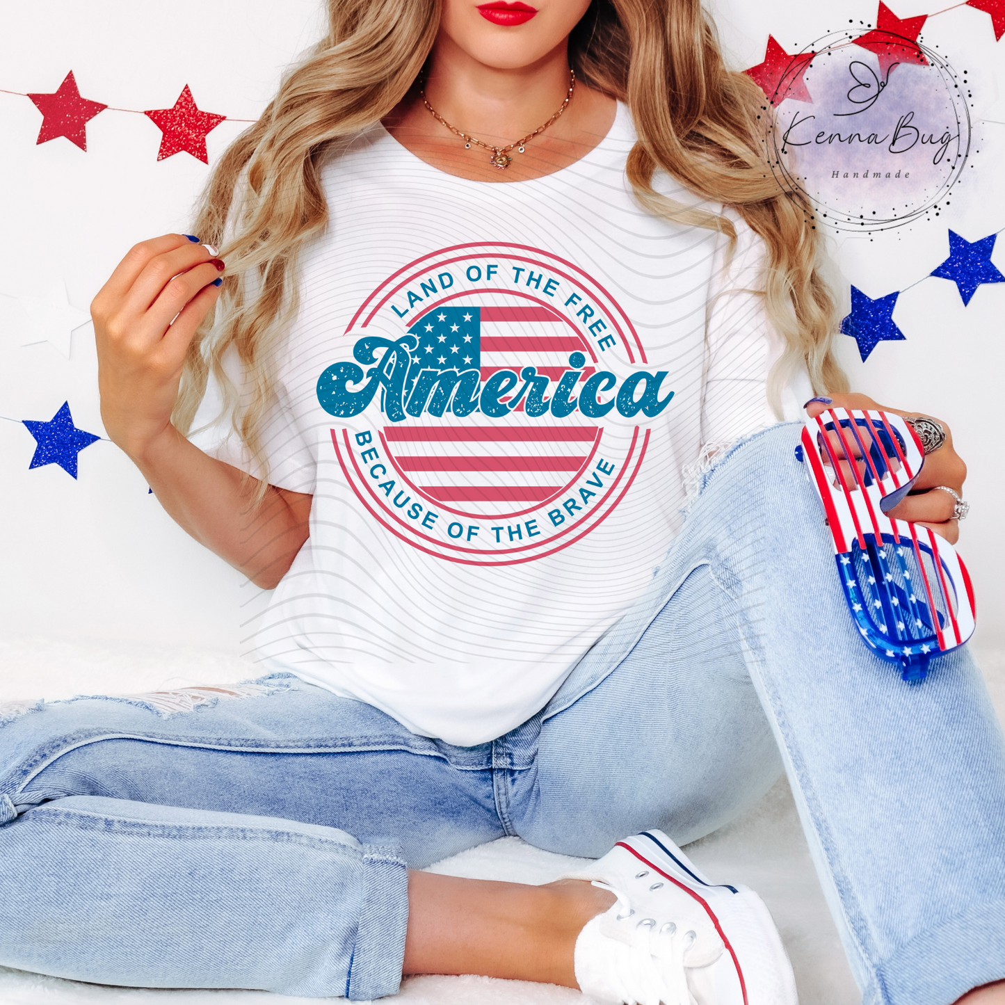 America, Home of the Free Because of the Brave, Retro Look, 4th Of July, Patriotic, DTF Transfer, Ready to Press, Shirt Transfer, Heat Transfer, Direct to film Transfer