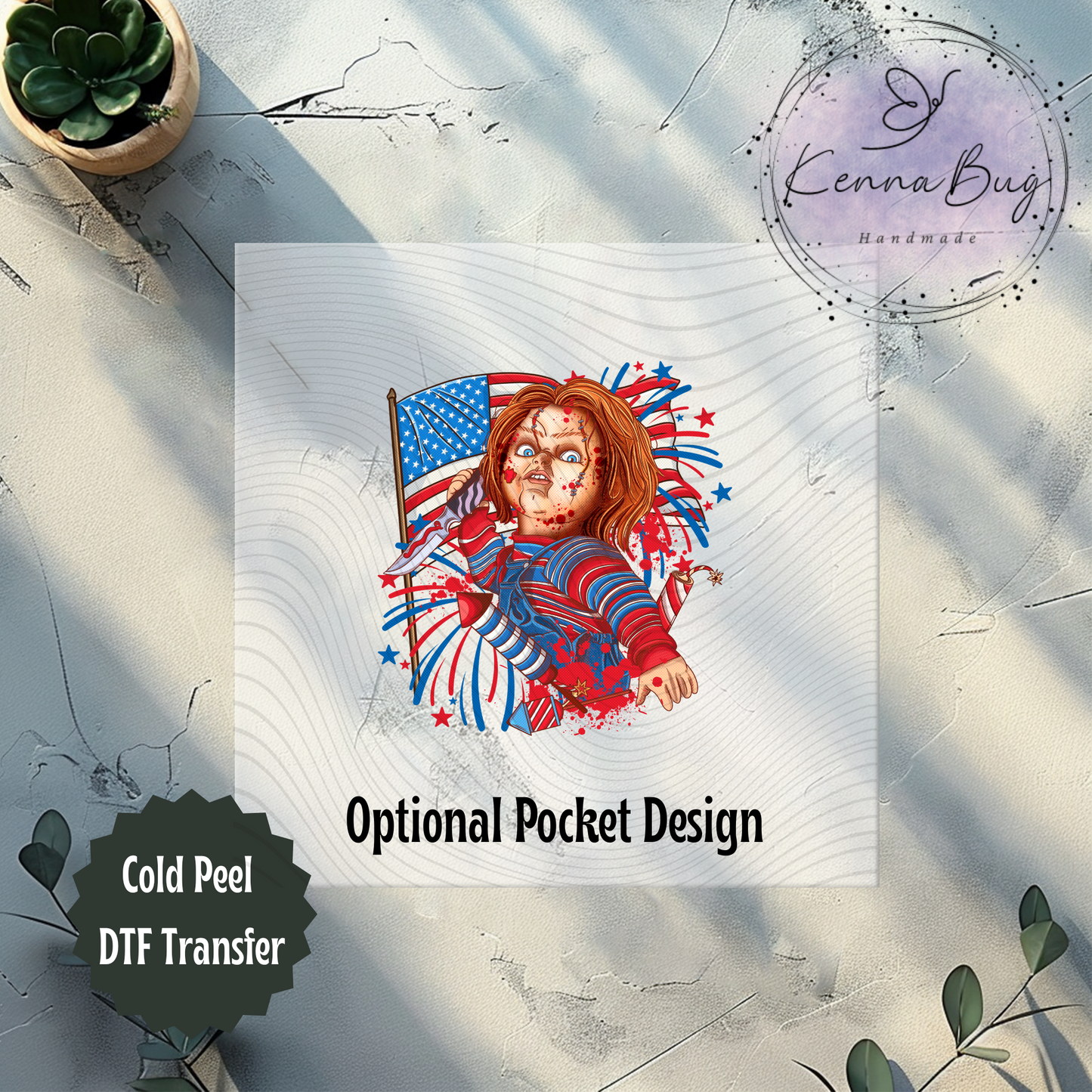 American Killer, Horror Doll, 4th Of July, DTF Transfer, Ready to Press, Shirt Transfer, Heat Transfer, Direct to film Transfer