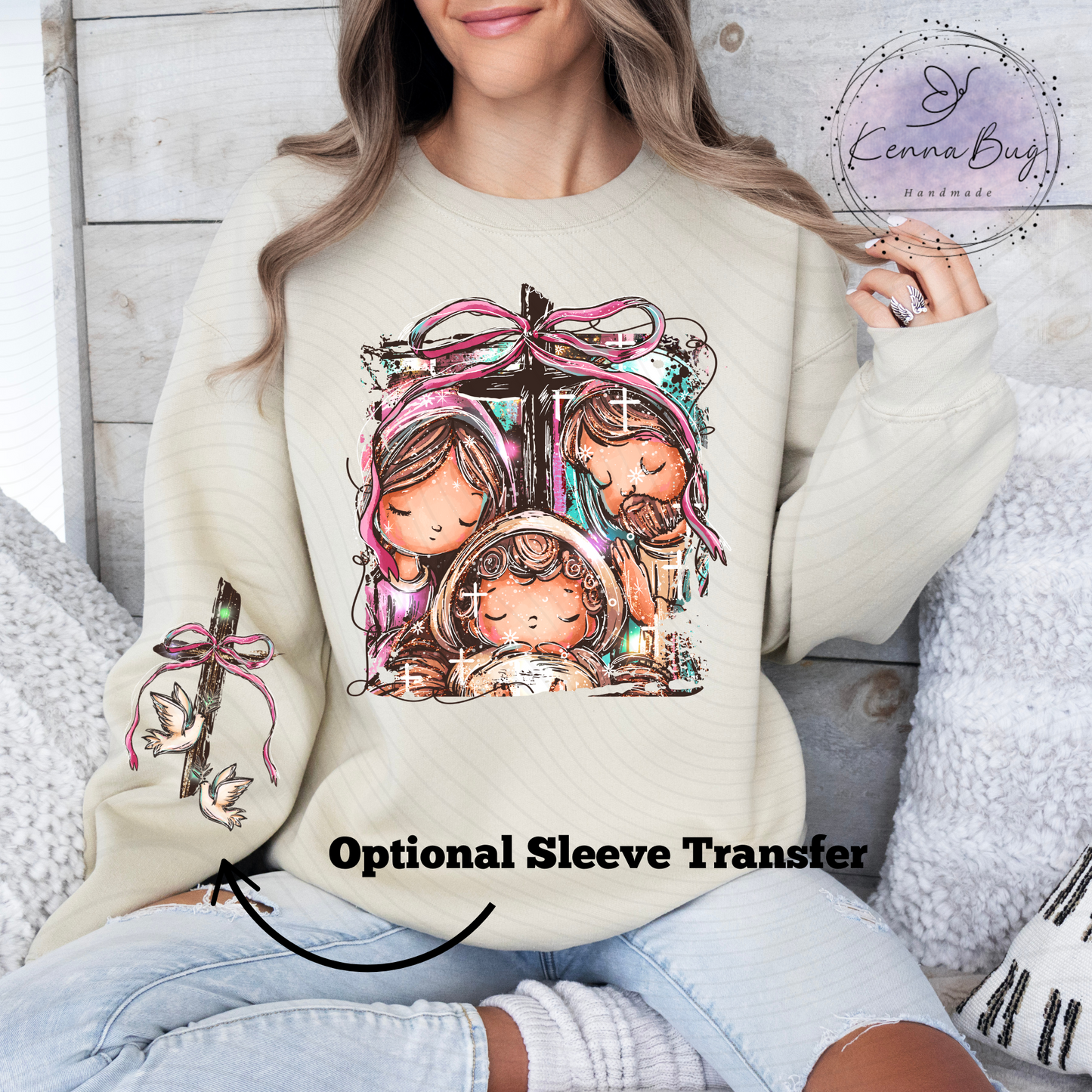 Baby Jesus, Cross, DTF Transfer, Ready to Press, Shirt Transfer, Heat Transfer, Direct to film Transfer