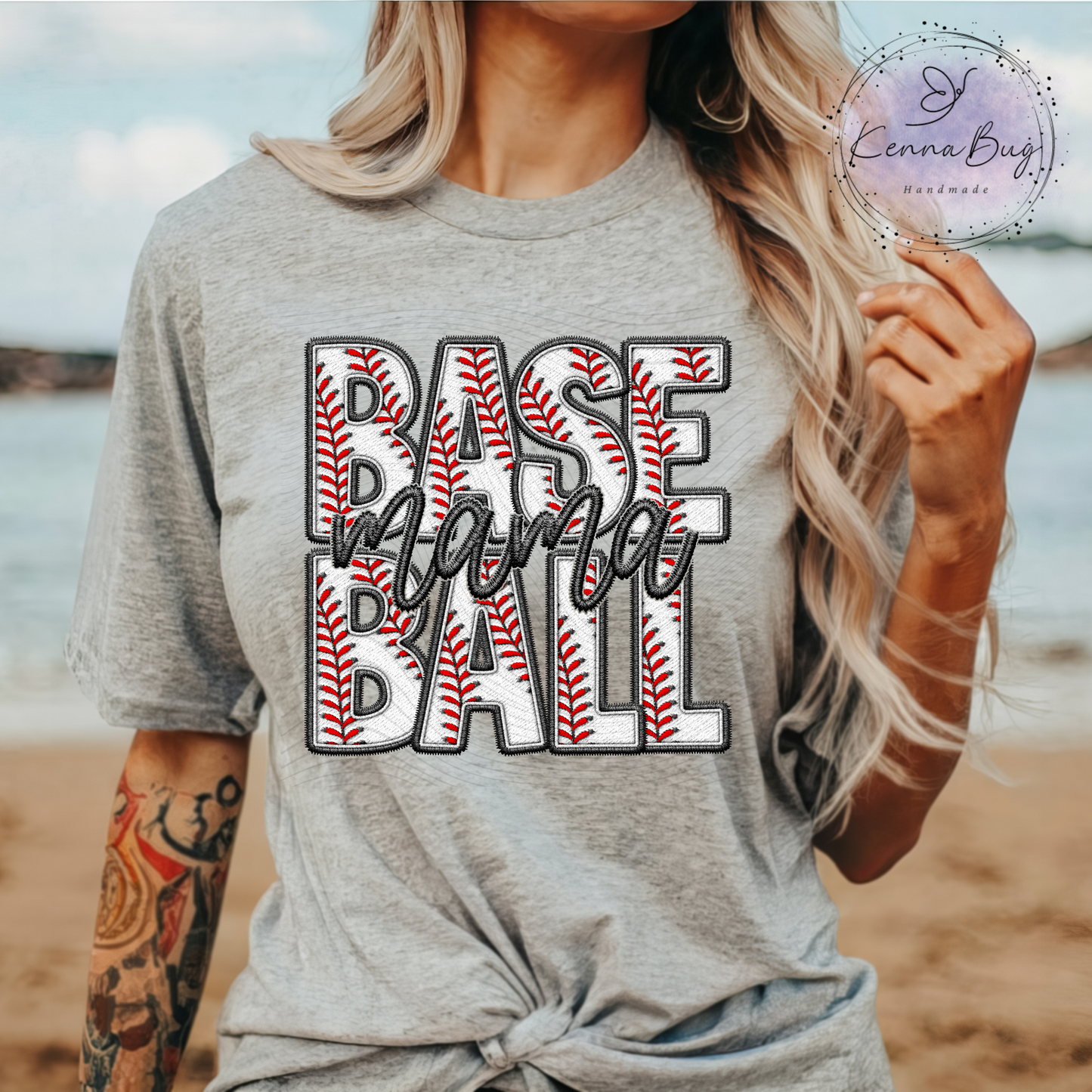 Baseball Mama, Faux Embroidery, Sports, DTF Transfer, Ready to Press, Shirt Transfer, Heat Transfer, Direct to film Transfer