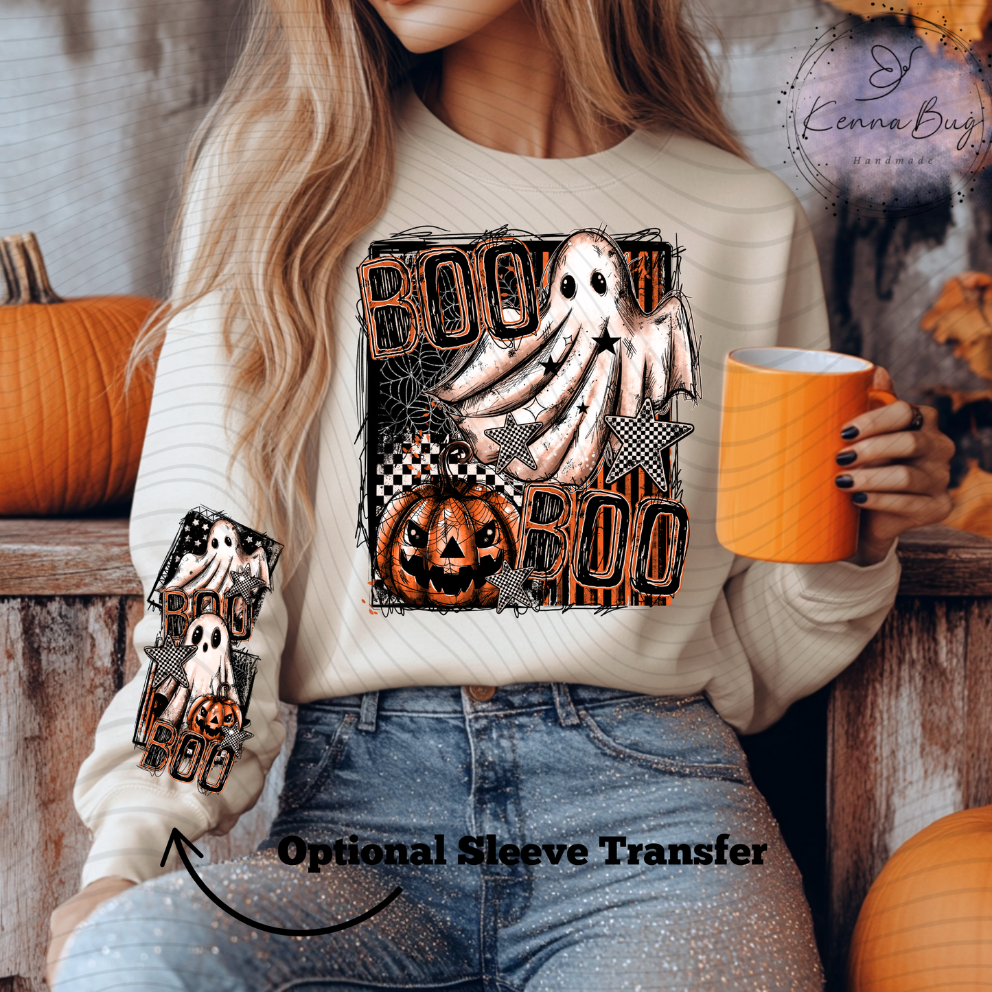 Checkered Boo, Spider Web, Ghost, Halloween, Pumpkins, Dark, DTF Transfer, Ready to Press, Shirt Transfer, Heat Transfer, Direct to film Transfer