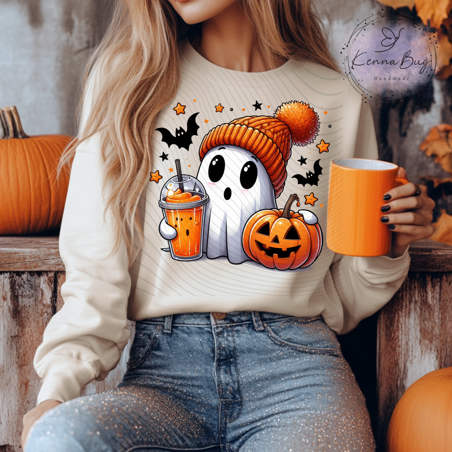 Ghost, Pumpkin, Boo, Bats, Halloween, DTF Transfer, Ready to Press, Shirt Transfer, Heat Transfer, Direct to film Transfer