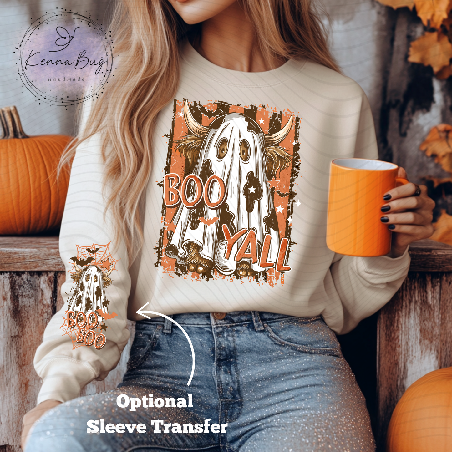 Boo Yall, Highland Cow, Halloween, DTF Transfer, Ready to Press, Shirt Transfer, Heat Transfer, Direct to film Transfer