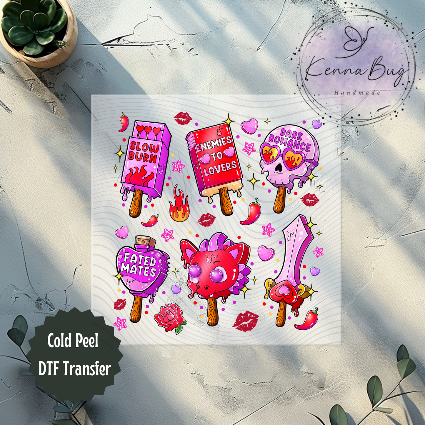 Book Lover, Popsicle, Ice cream, Summer, Dark Romance, DTF Transfer, Ready to Press, Shirt Transfer, Heat Transfer, Direct to film Transfer