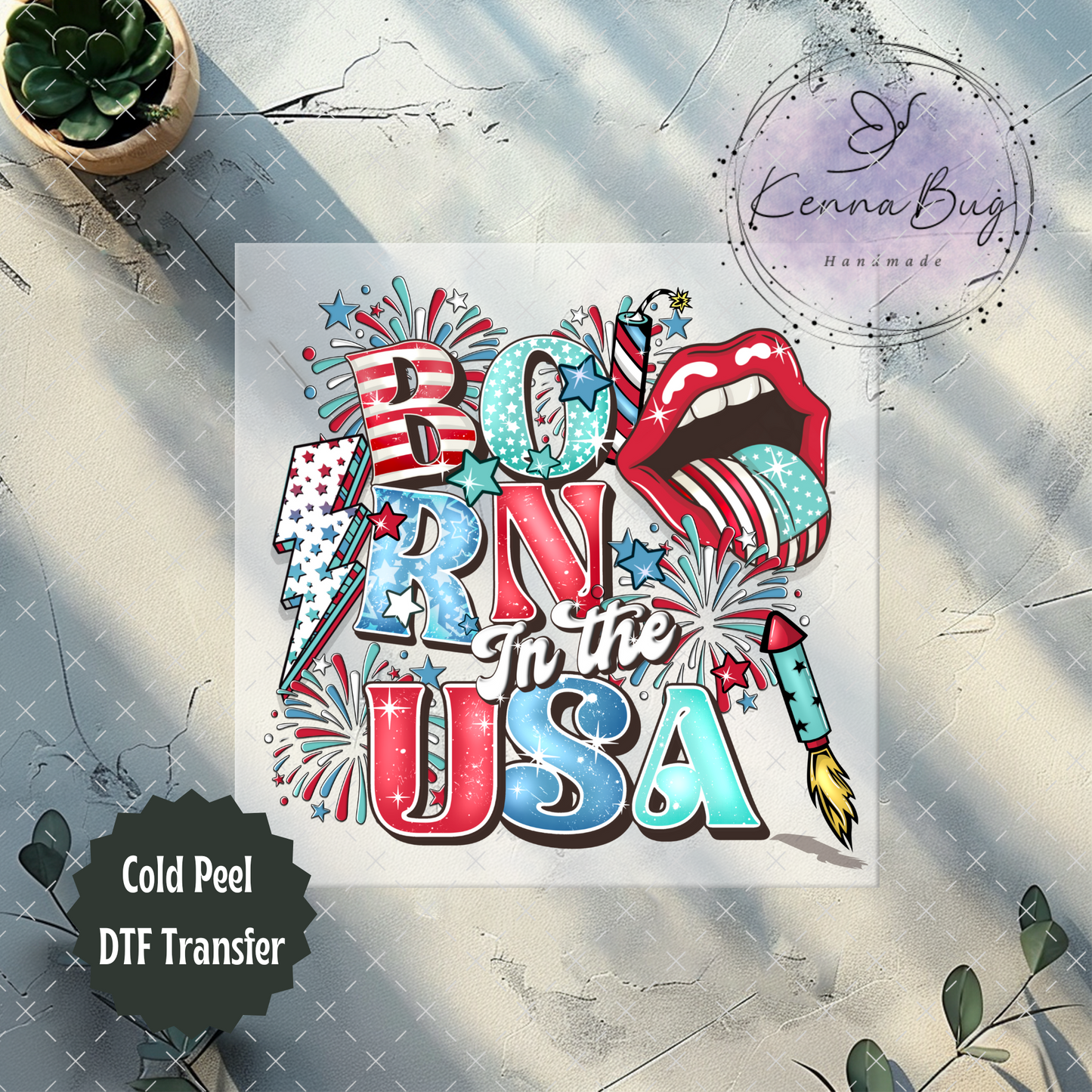 Born in the USA, 4th Of July, Patriotic, Independence Day, DTF Transfer, Ready to Press, Shirt Transfer, Heat Transfer, Direct to film Transfer