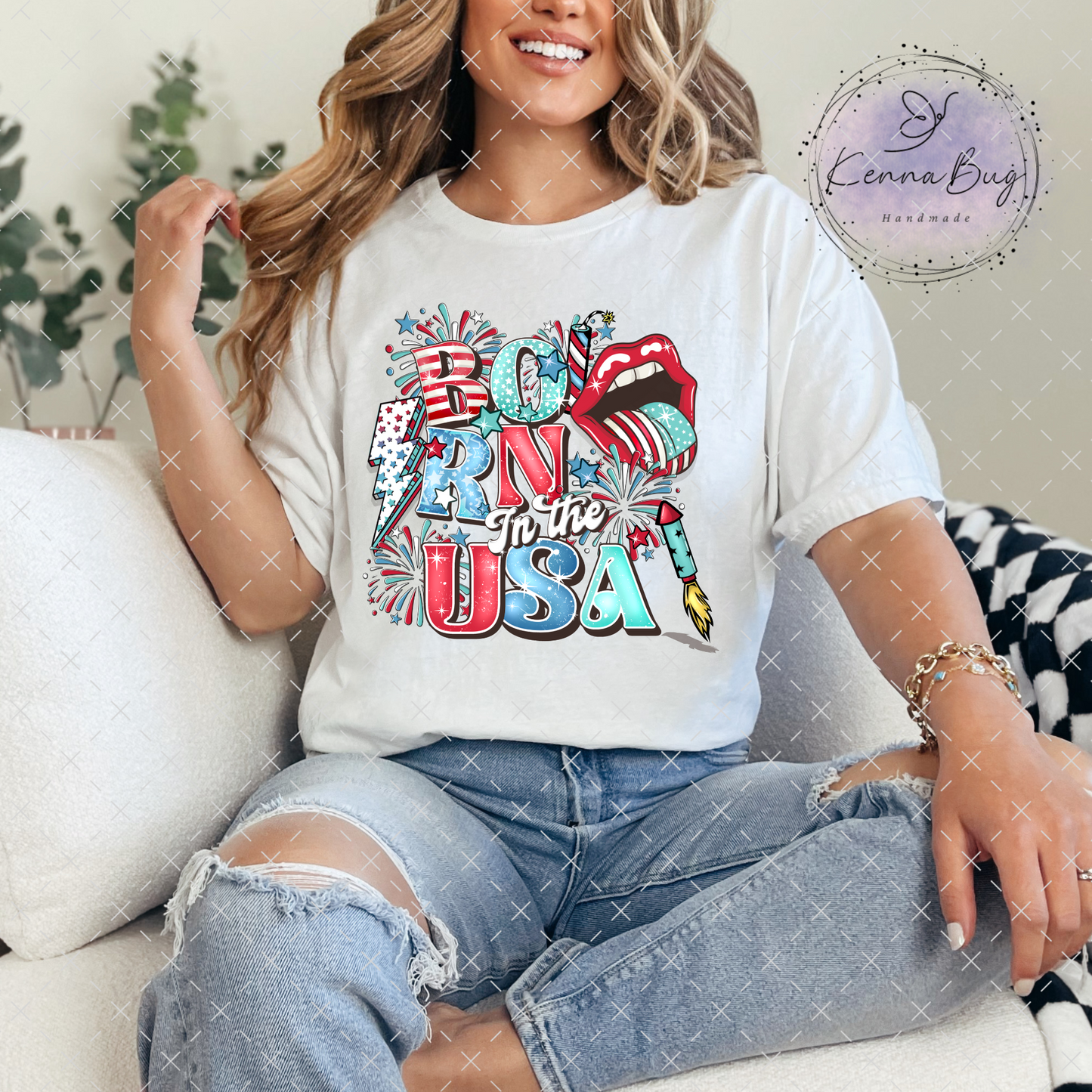 Born in the USA, 4th Of July, Patriotic, Independence Day, DTF Transfer, Ready to Press, Shirt Transfer, Heat Transfer, Direct to film Transfer