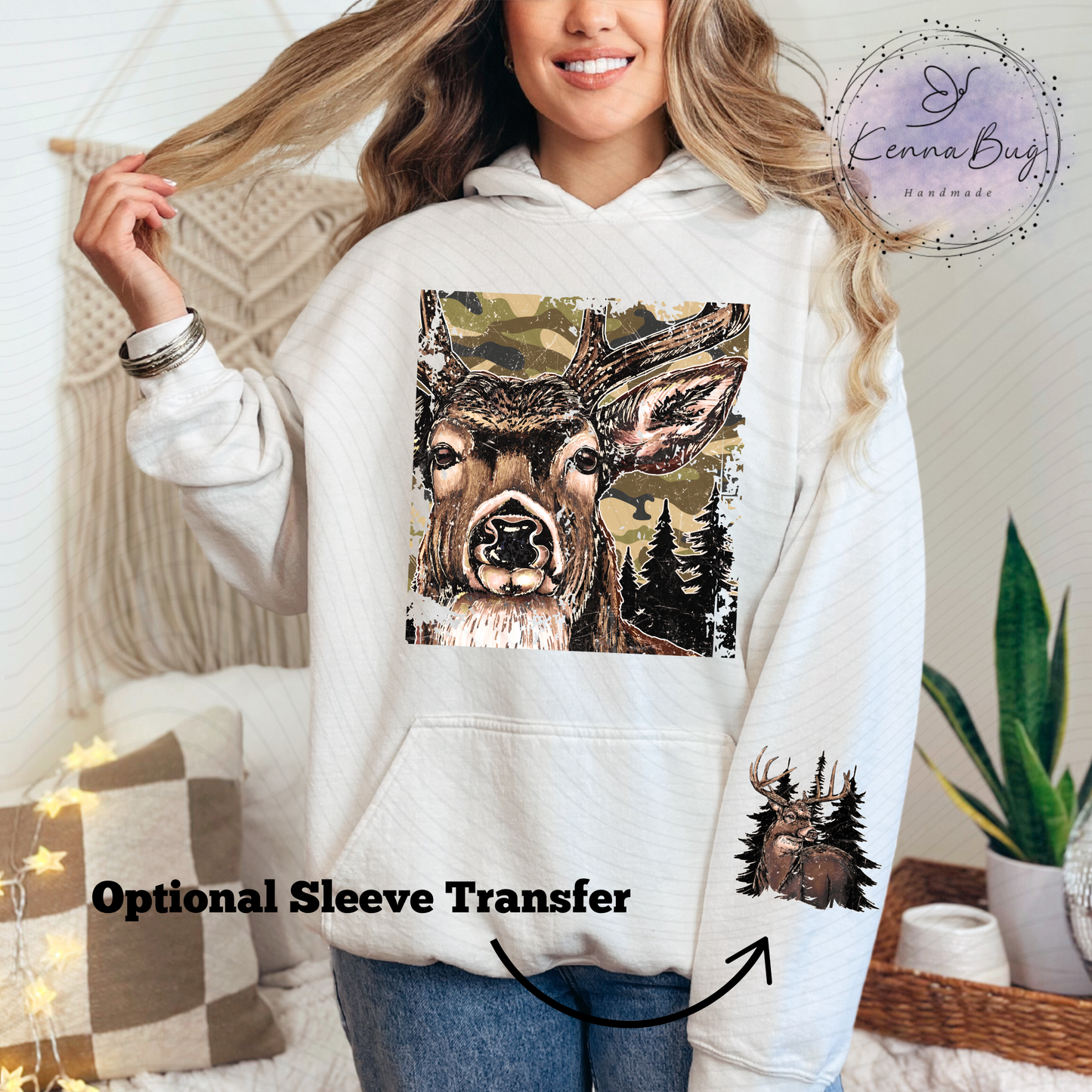 Camo Buck, Deer, Hunting, Wildlife, DTF Transfer, Ready to Press, Shirt Transfer, Heat Transfer, Direct to film Transfer