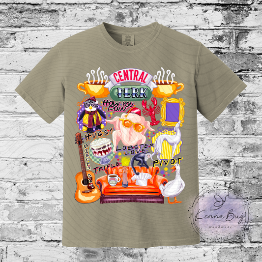Central Perk, Custom T-Shirt, Pick your Color, Graphic Tee, Comfort Colors 1717
