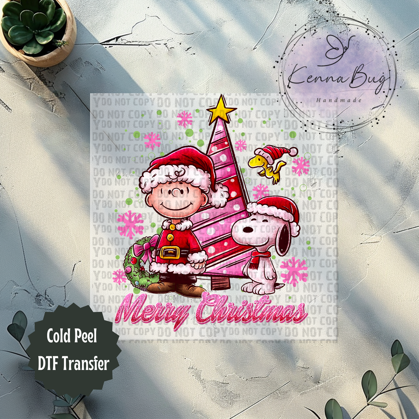 Pink Merry Christmas Charlie, DTF Transfer, Ready to Press, Shirt Transfer, Heat Transfer, Direct to film Transfer