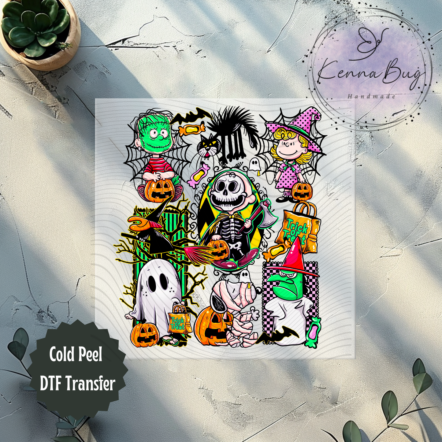 Halloween Charlie, Trick or Treat, DTF Transfer, Ready to Press, Shirt Transfer, Heat Transfer, Direct to film Transfer
