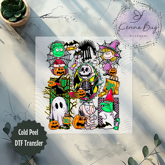 Halloween Charlie, Trick or Treat, DTF Transfer, Ready to Press, Shirt Transfer, Heat Transfer, Direct to film Transfer