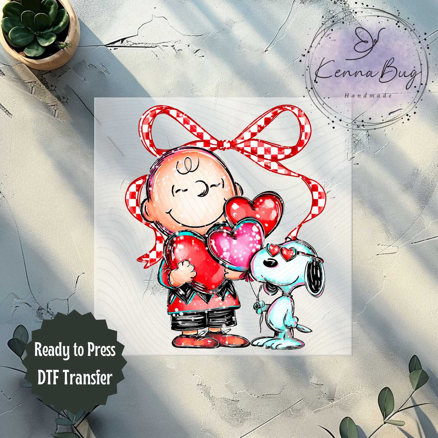 Valentines Charlie, Dog, DTF Transfer, Ready to Press, Shirt Transfer, Heat Transfer, Direct to film Transfer