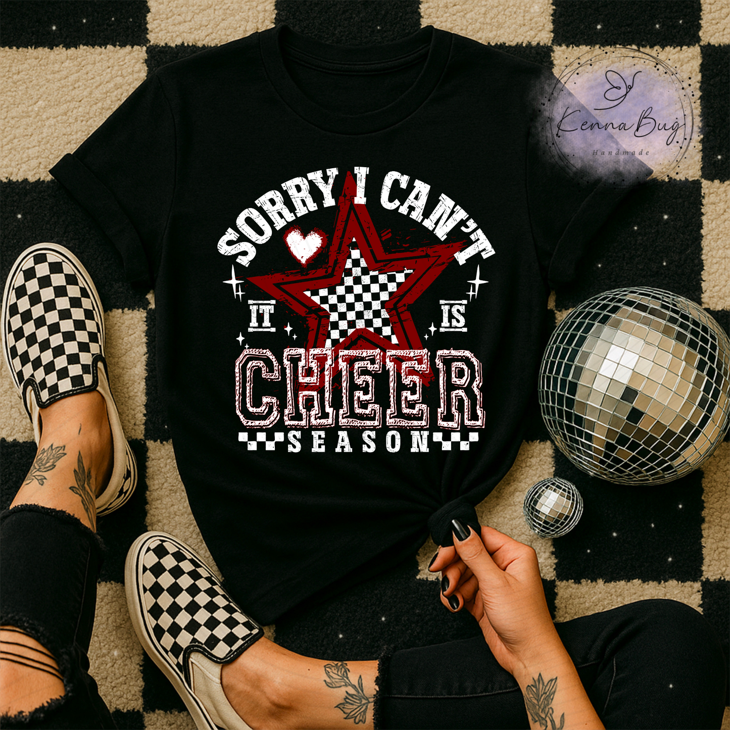 Sorry I Can't It Is Cheer Season, Maroon, White, DTF Transfer, Ready to Press, Shirt Transfer, Heat Transfer, Direct to film Transfer