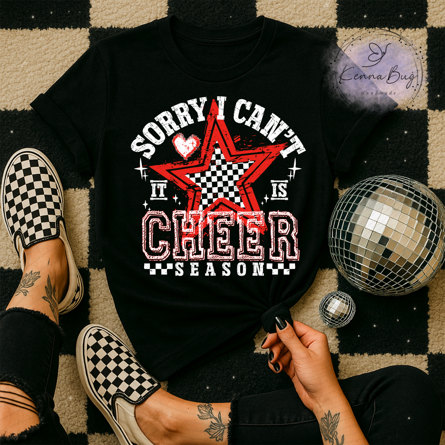 Sorry I Can't It Is Cheer Season, Red, White, DTF Transfer, Ready to Press, Shirt Transfer, Heat Transfer, Direct to film Transfer