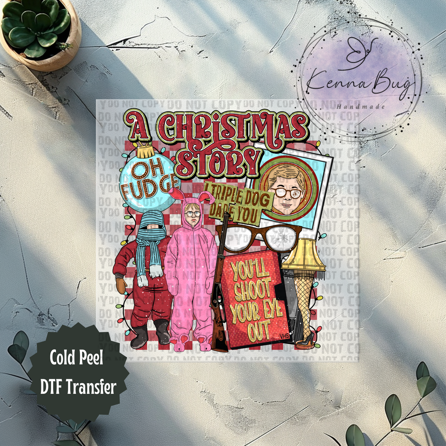 Christmas Story, Christmas Movie, DTF Transfer, Ready to Press, Shirt Transfer, Heat Transfer, Direct to film Transfer