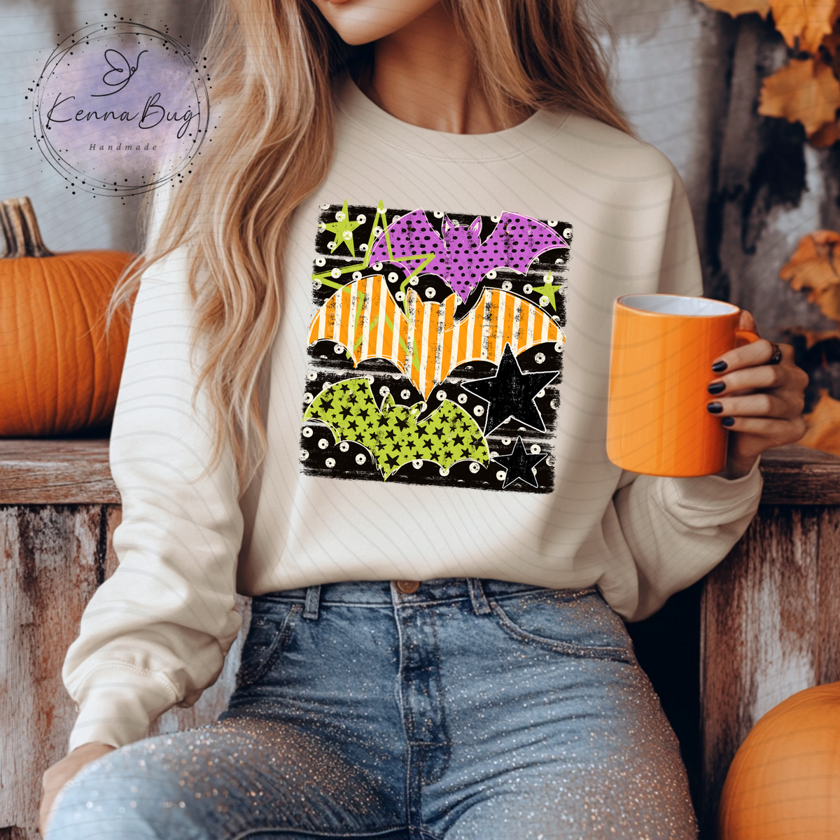 Colorful Bats, Halloween, DTF Transfer, Ready to Press, Shirt Transfer, Heat Transfer, Direct to film Transfer