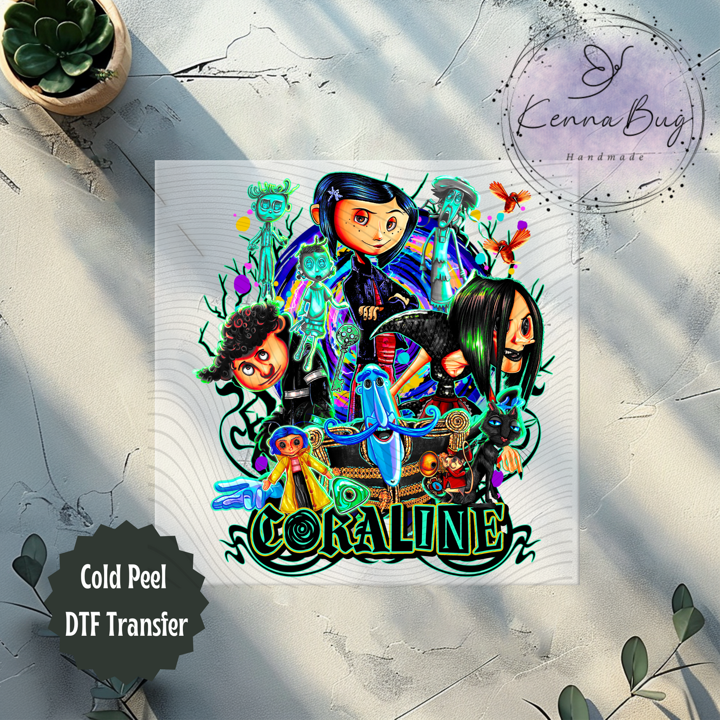 Button Eyes, Other Mother, Ghost Children, DTF Transfer, Ready to Press, Shirt Transfer, Heat Transfer, Direct to film Transfer