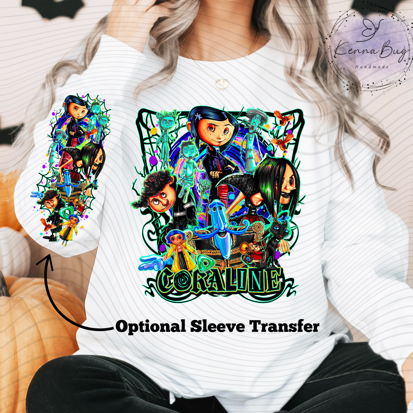 Button Eyes, Other Mother, Spider Web, Ghost Children, DTF Transfer, Ready to Press, Shirt Transfer, Heat Transfer, Direct to film Transfer