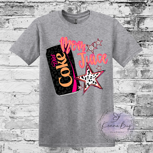 Mom Juice, Diet Cola, Custom T-Shirt, Pick your Color, Graphic Tee, Gildan Soft Style