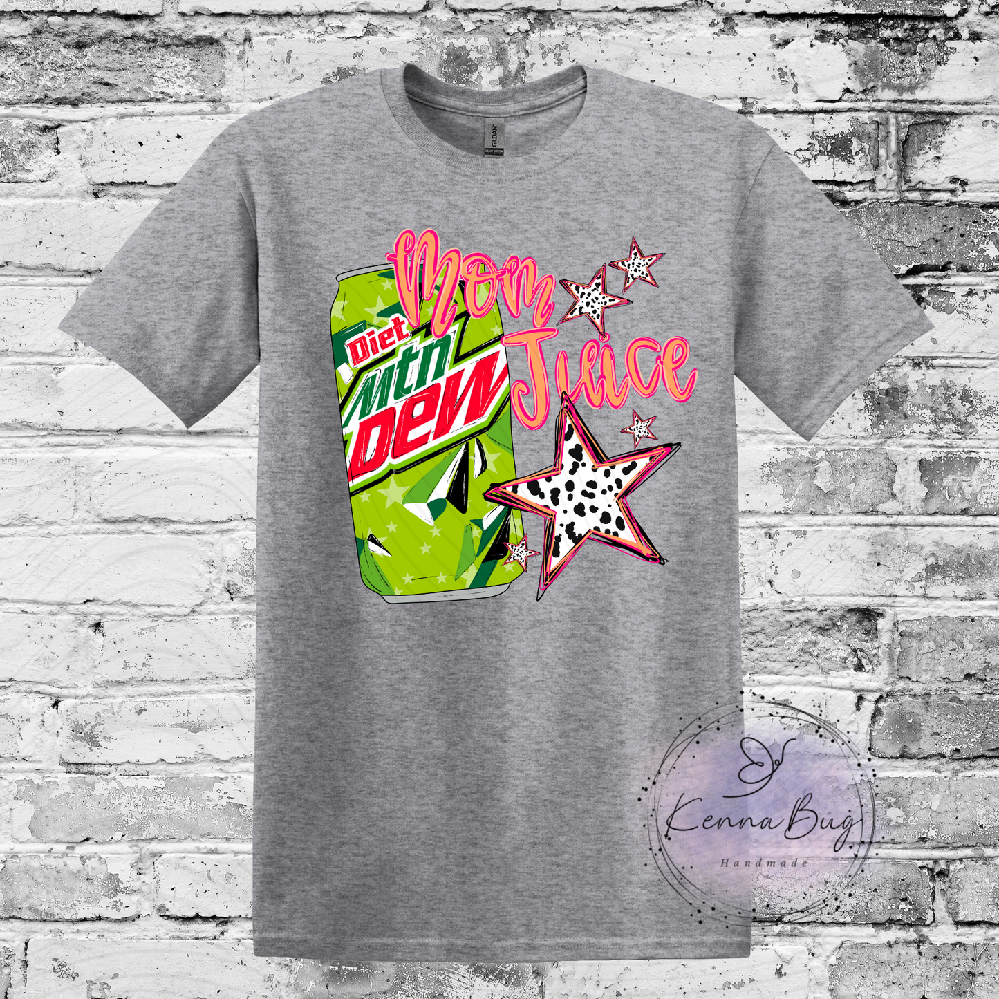 Mom Juice, Diet Dew, Custom T-Shirt, Pick your Color, Graphic Tee, Gildan Soft Style