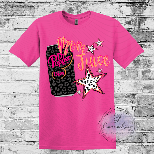 Mom Juice, Diet Dr P, Custom T-Shirt, Pick your Color, Graphic Tee, Gildan Soft Style