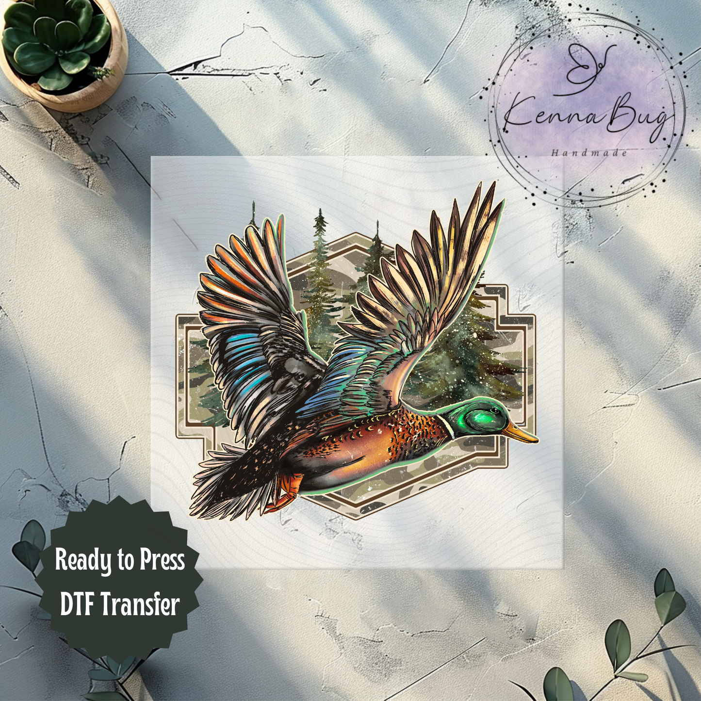 Mallard, Duck, Hunting, Wildlife, DTF Transfer, Ready to Press, Shirt Transfer, Heat Transfer, Direct to film Transfer